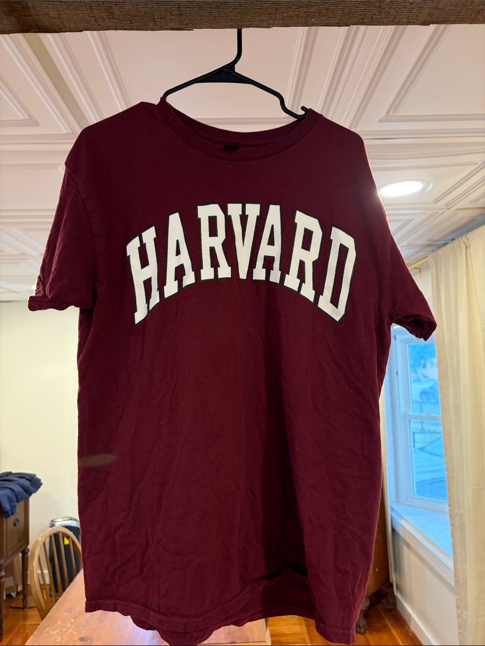 Gildan Maroon Short-Sleeve College Tee with White Lettering
